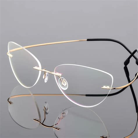 rimless cat eye prescription glasses